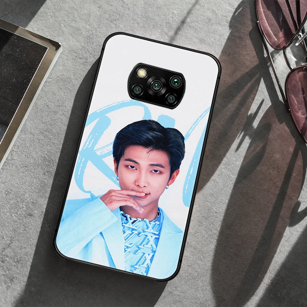 

Bangtan Boys Nam joon Kim Phone case Cover Hull For Xiaomi Mi A2 A3 8 9 9T Note 10 Se Lite Pro black Cover Trend Cell Pretty