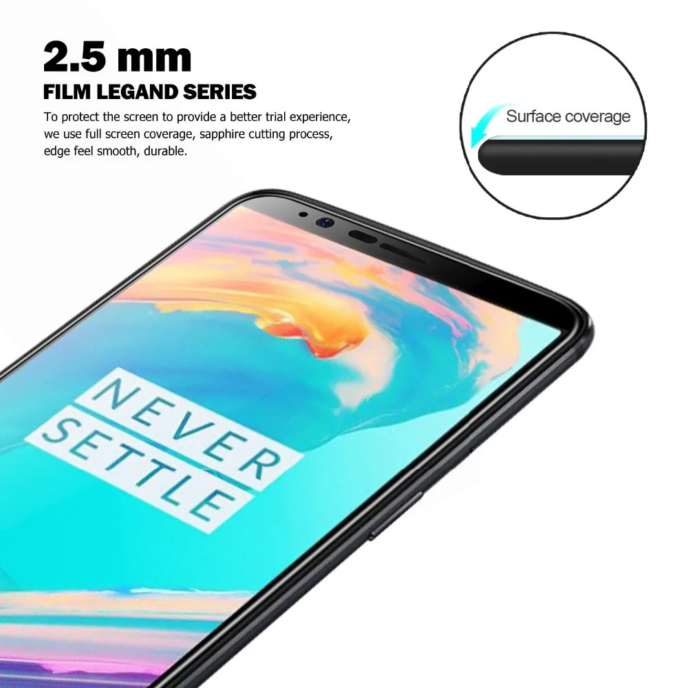 Защитный чехол с закругленными краями для Oneplus 7T 5T 6T 3D полное покрытие закаленный