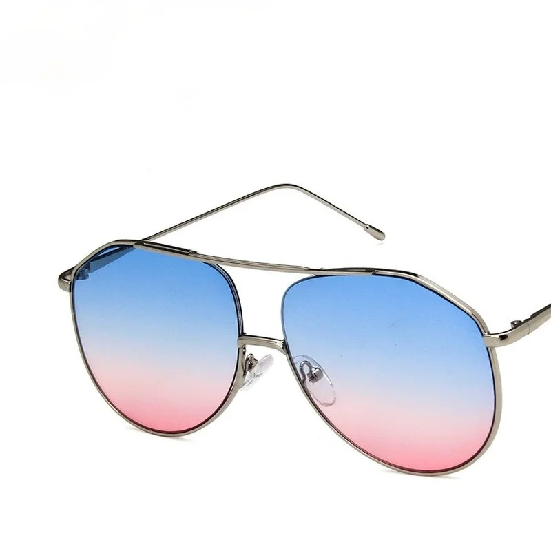 

Korean Style Big Frame Sunglasses Retro Metal Sunglasses Fashion Ocean Lens Sunglasses