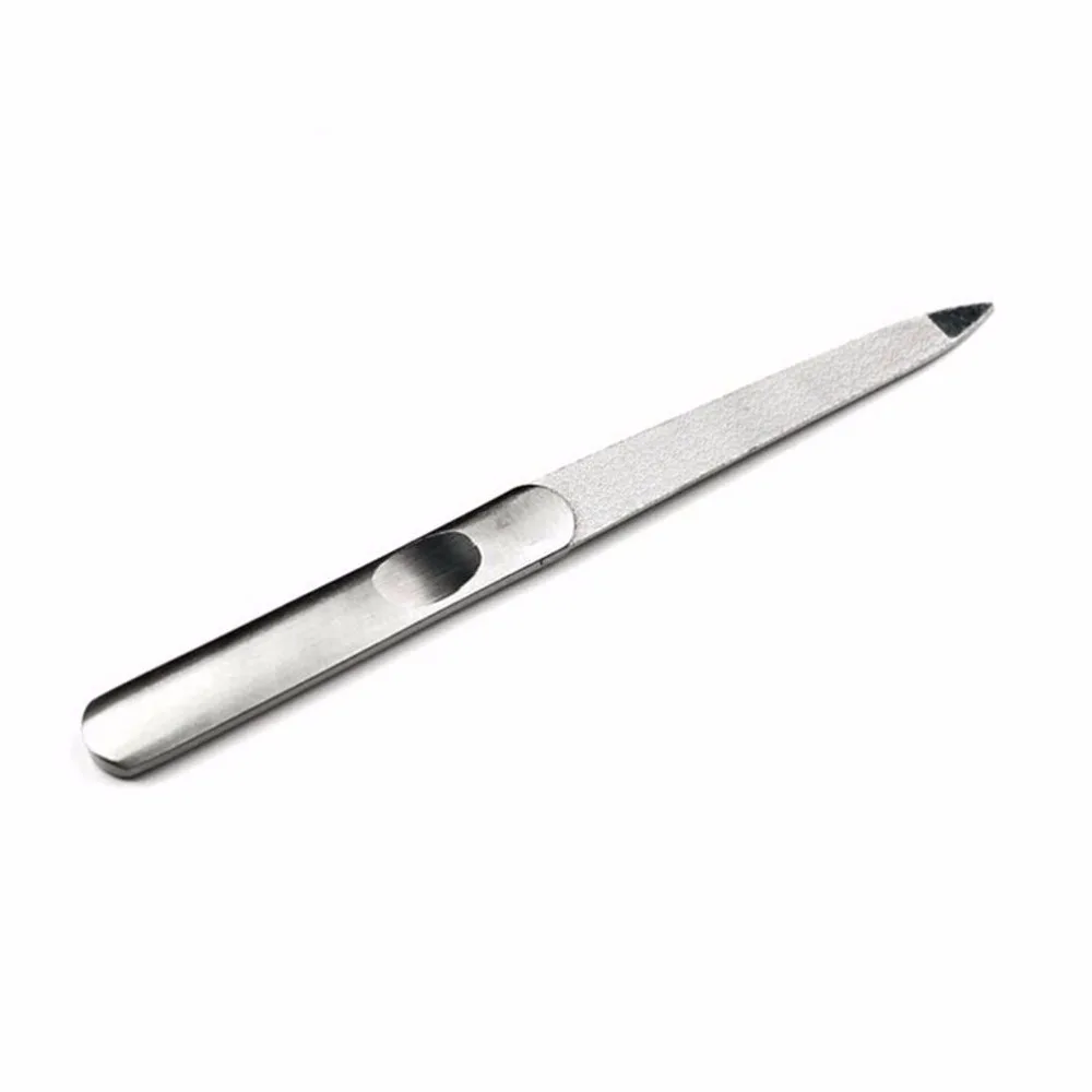 

1Pc Wholesale 12 x 1 x 0.1cm Women Lady Dual Sided Stainless Steel Metal Nail Art Files Manicure Pedicure Make Up Tool