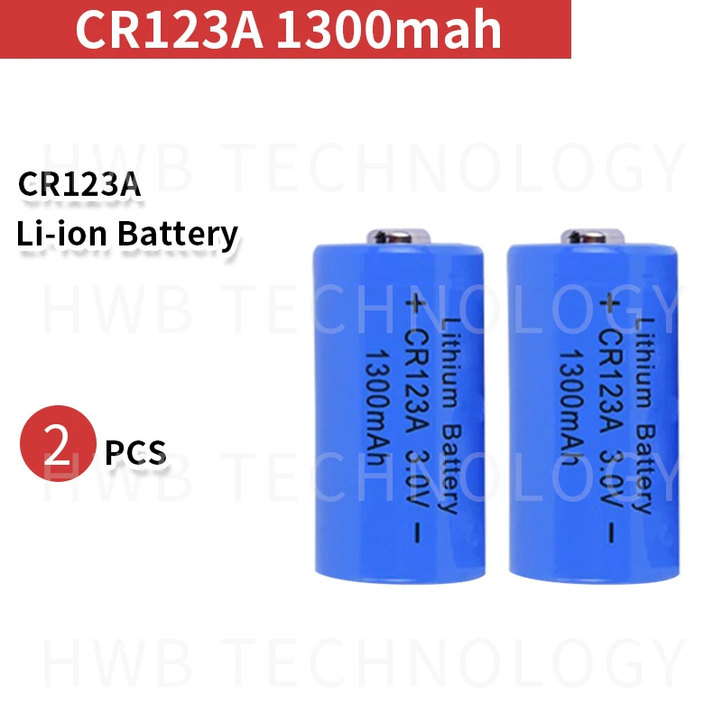 2 шт. 3 в CR123A CR 123A литиевая батарея 1300 мАч CR123 CR17335 CR17345 16340 LiMnO2 сухая Первичная для