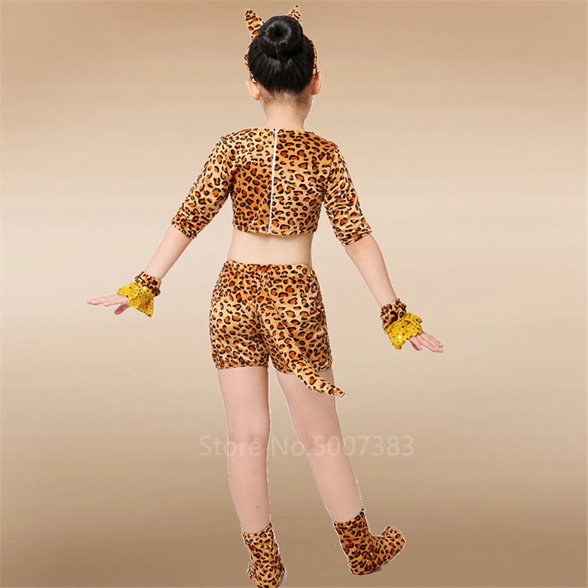 Женское платье для косплея с мультяшными животными тигром леопардовым принтом