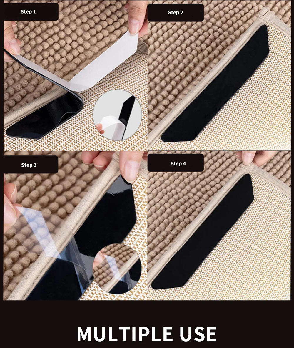 Фиксированные наклейки Нескользящие коврики для завивки захваты ковров