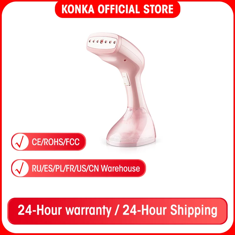 

KONKA Handheld Steamer 1500W Powerful Garment Steamer Portable 15 Seconds Fast-Heat Steam Iron Ironing Machine for Home Travel
