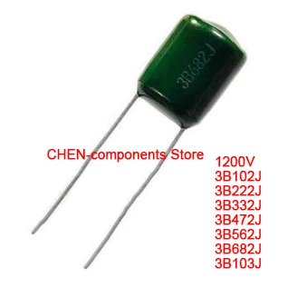 

20PCS Polyester film capacitor 1200V 3B102J 3B222J 3B332J 3B472J 3B562J 3B682J 3B103J 1000PF 2200PF 10NF 4.7NF 2.2NF 3300PF