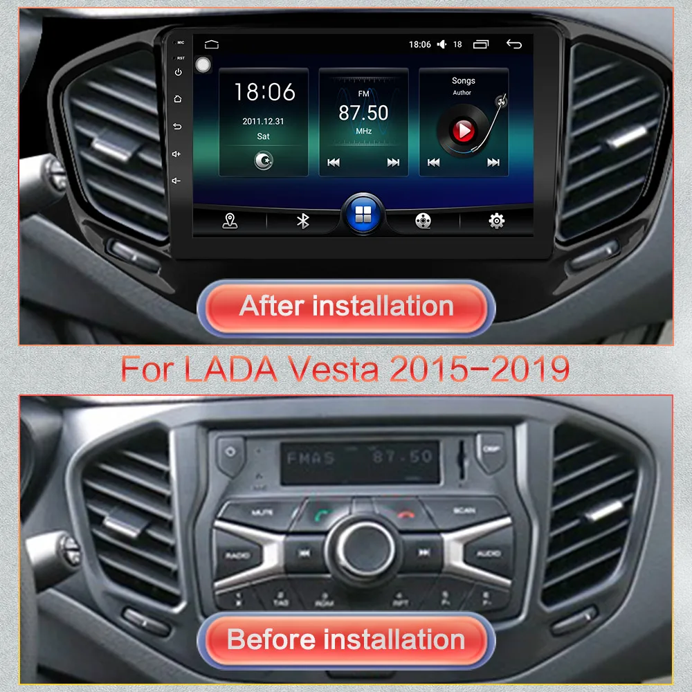 DSP 4 G Android 10 автомобильная навигация Радио Мультимедийный видеоплеер для LADA Vesta 2015