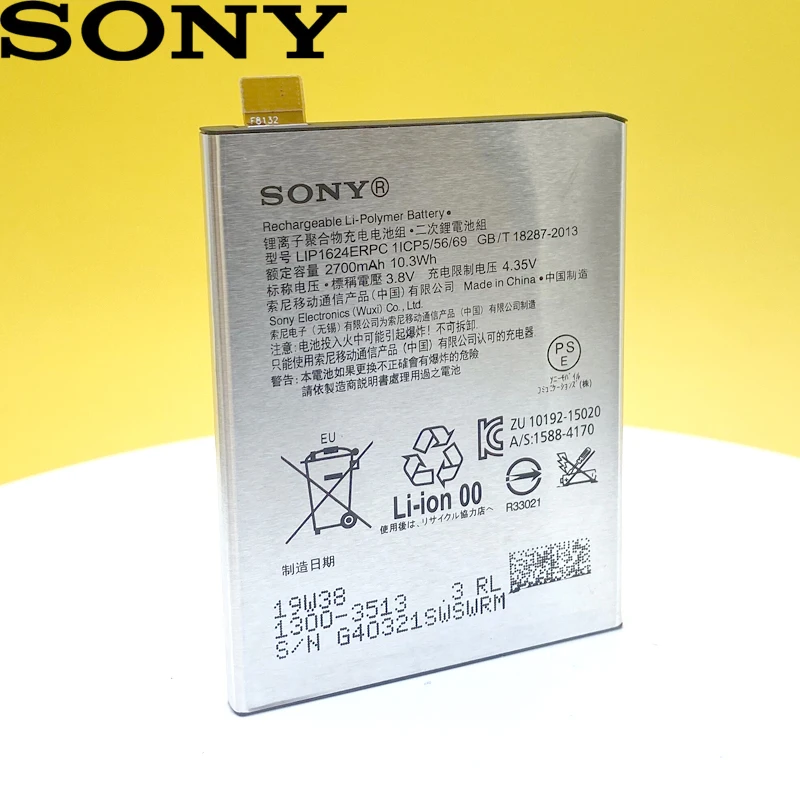 Sony-bater&iacute;a 100% Original para tel&eacute;fono m&oacute;vil, 2700mAh, LIP1624ERPC, Sony Xperia X, F8131, F8132, &uacute;ltima producci&oacute;n, bater&iacute;a de alta calidad-3