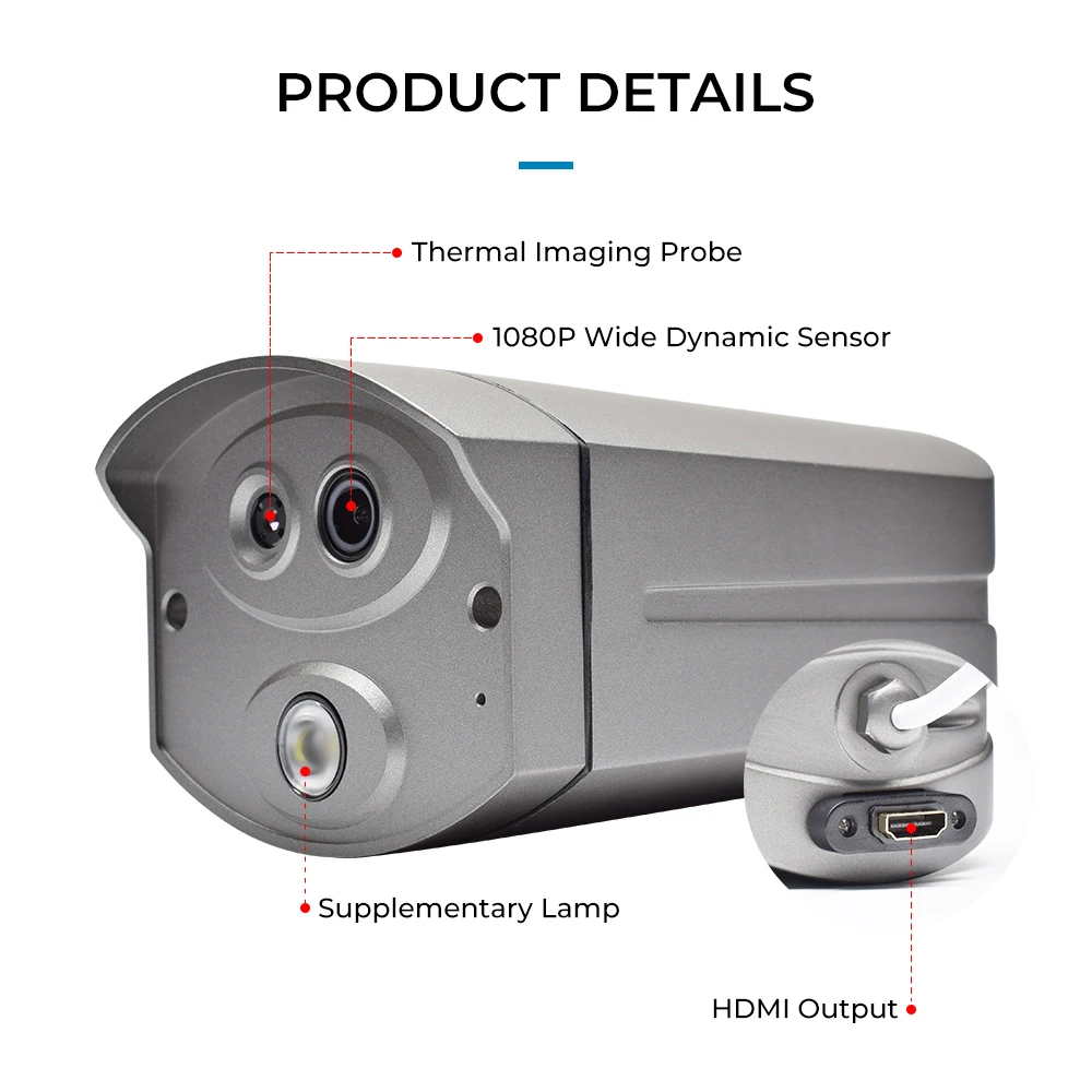 

thermal imager sight Non-Contact ip camera face recognition camera facial recognition face detection AI fever IP Camera Scanner