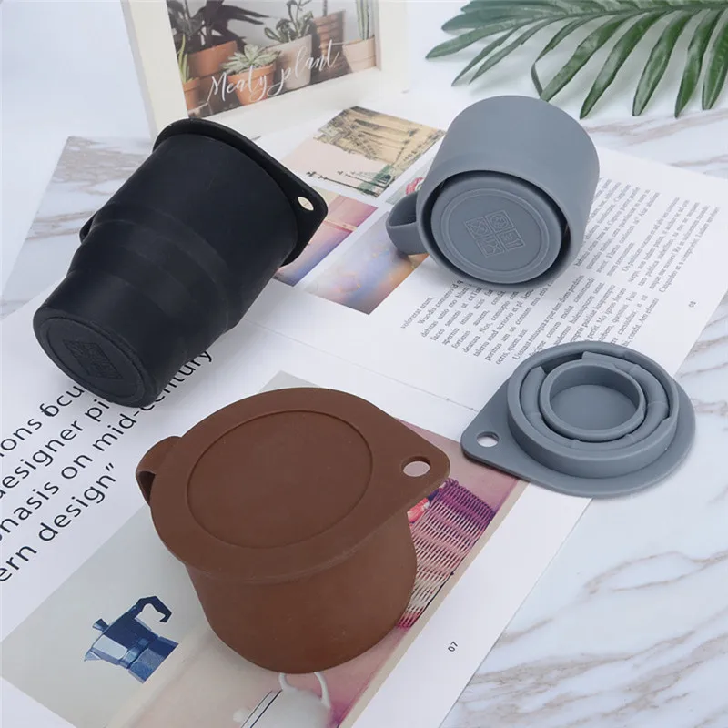 Складная Силиконовая телескопическая чашка для путешествий складной инструмент