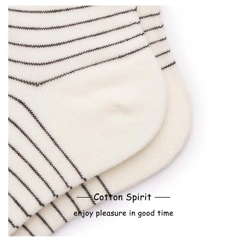Women Men Solid Striped Cotton Sport Socks Ankle Sock Unisex Ivory Base Slim Stripes Short Winter Socks 5 pairs/ lot AL188SC