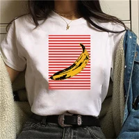 women casual graphic tees women polyester summer tees tops harajuku banana funny kawaii tee shirts 2021