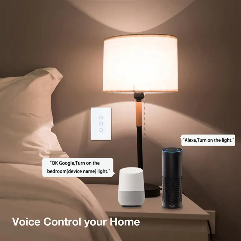 

WIFI Smart Touch Switch Smart Life APP Wireless Voice Remote 3 Gang Light Switch for Google Home Tuya WiFi for Amazon Alexa
