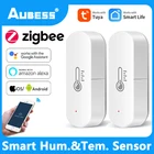 Датчик температуры и влажности Tuya ZigBee, комнатный и уличный термометр, гигрометр, детектор безопасности дома для Smart Life, Alexa