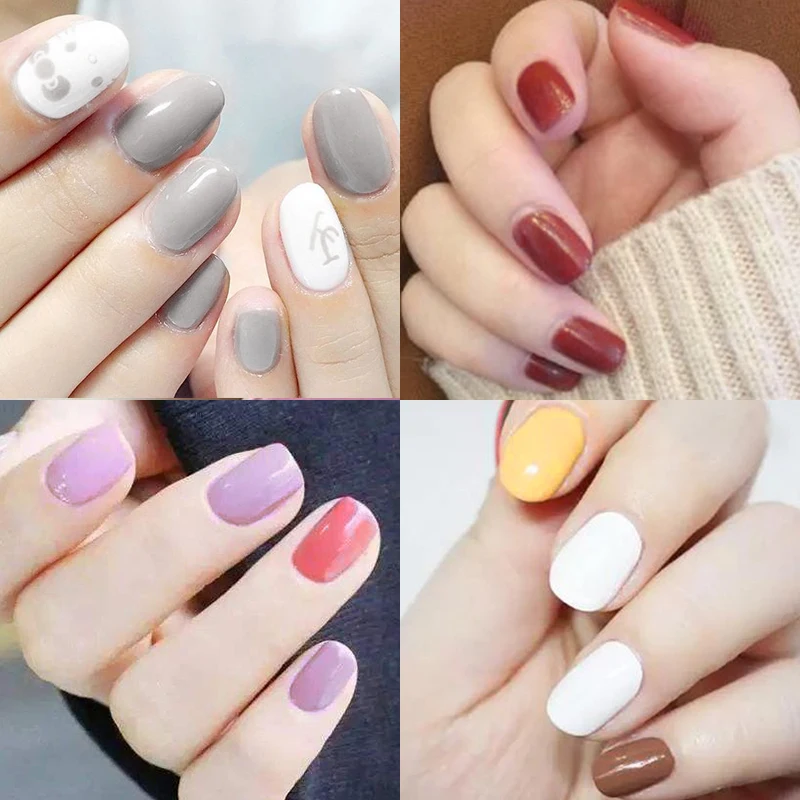 

6ml Shiny Glimmer Pearl Nail Polish Colorful Pink Purple Nail Art Varnish Natural Air Drying Manicures Decoration