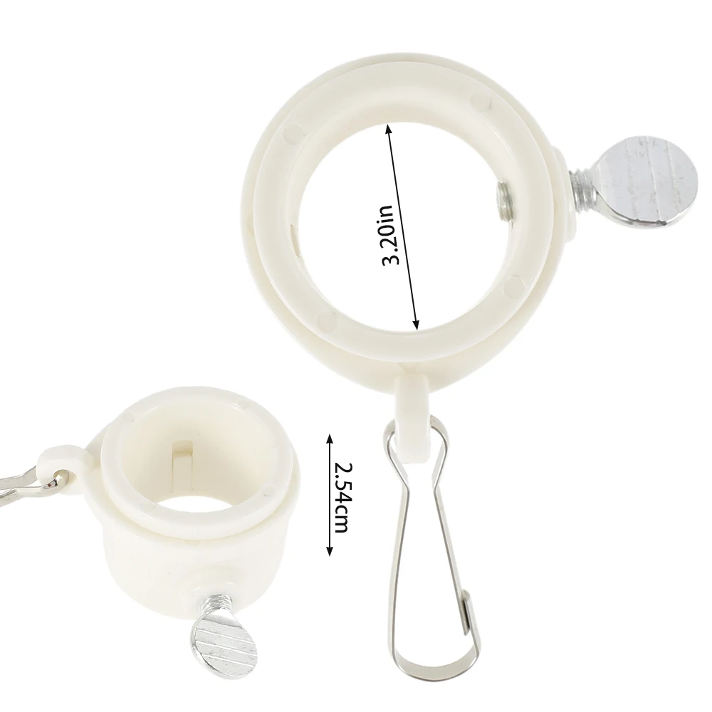 

2PCS Adjustable Aluminum Flagpole Mounted Flag Rings Set With Fixed HookAnti Wrap 360 Degree Rotatable Flag Pole Bracket Flag