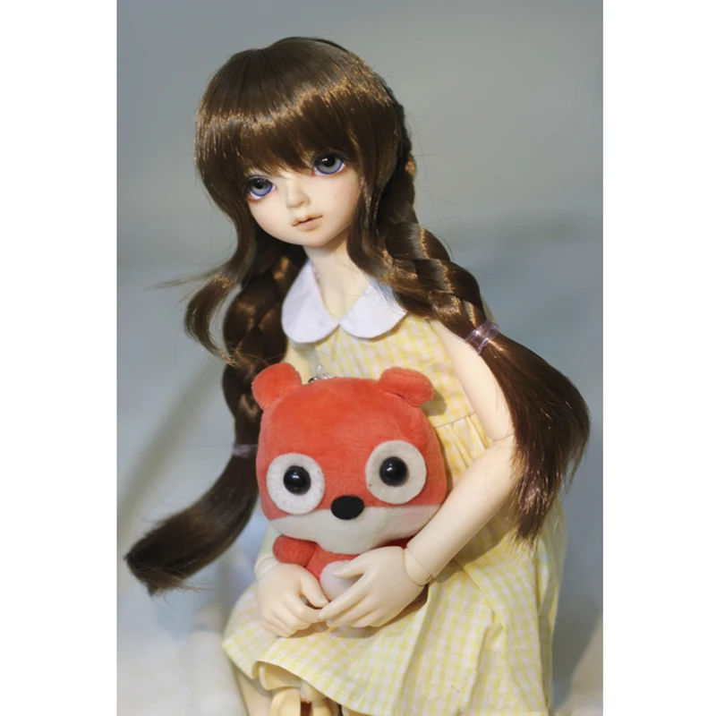 Bybrana 1/3 1/4 1/6 BJD SD парики длинные прямые двойные твист плетеные волосы из