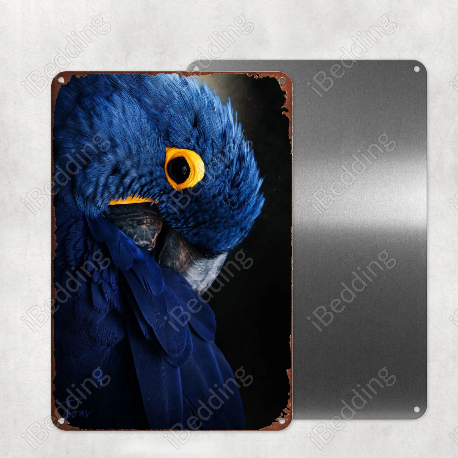 Синий ара искусственная металлическая плитка украшение для стен паба клуба