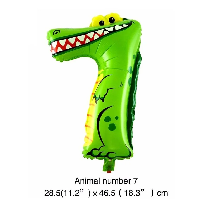 16-дюймовый Маленький цифровой воздушный шар с животными мультяшная алюминиевая