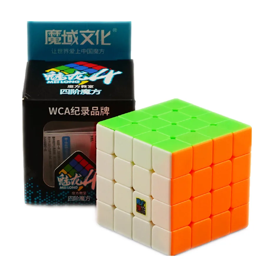 Moyu Meilong 4x4x4 Кубики пазлы Игрушки для детей Stickerless WCA кубик рубика профессиональные