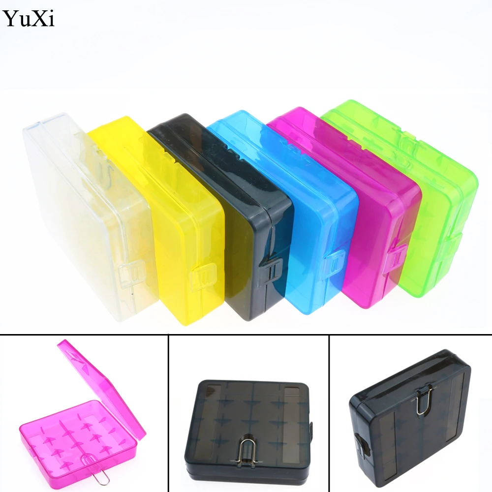 YuXi 18650 Battery Storage Box Case for 4 x 18650 Batteries Store Boxes Holder Transparent Container 18650 Battery Box