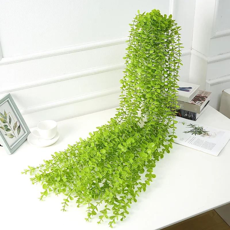 JAROWN Artificial Plant 1.2M Eucalyptus Wall Mount Milan Grass Vine Hotel Decor Rattan Home Garden Plastic Flower | Дом и сад