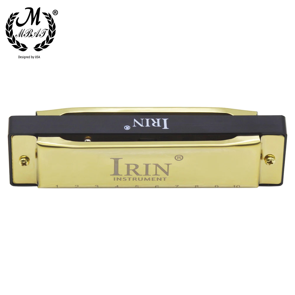 M MBAT 10 отверстий 20 тонов Key G Blues Harmonica ABS Box для начинающих Music Lover Cift Деревянный