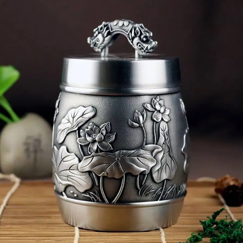 

Customization Urns For Ashes Funeral Cremation Hand Carved Beautiful Embossed Pure Tin 97% Lead-Free Pewter Handmade In China