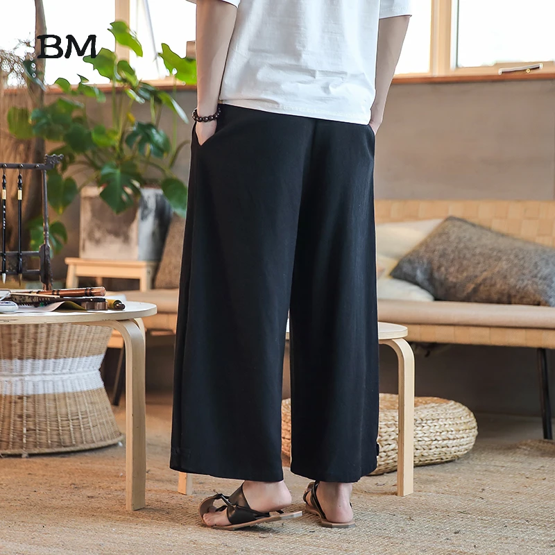 

Harem Pants Men 2020 Mens Cotton And Lined Solid Joggers Male Harajuku Loose Fashions High Quality Trousers Pant