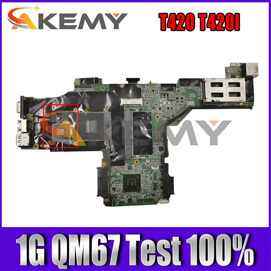 

Материнская плата Akemy для ноутбуков Lenovo ThinkPad T420 T420i FRU 04W2049 63Y1997 63Y1991 63Y1996 N12P-NS1-S-A1 1G QM67 100% тест