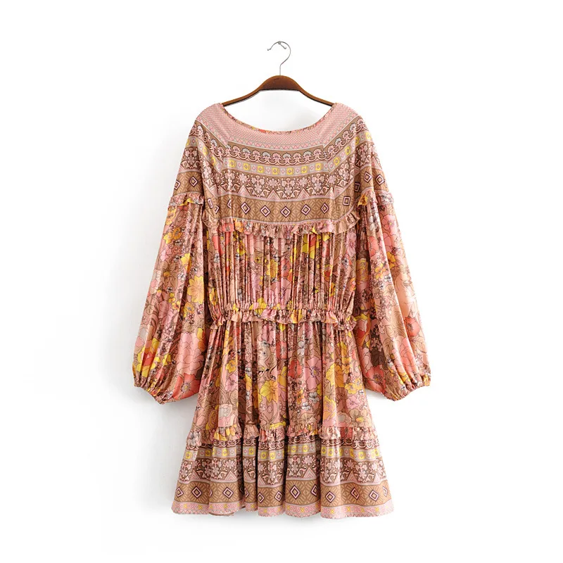 

2021 New Fashion Summer Seaside Beach Dress Plus Large Size Women Clothes Sexy Boho Floral Print Maxi Long Bohemian Casual Dress
