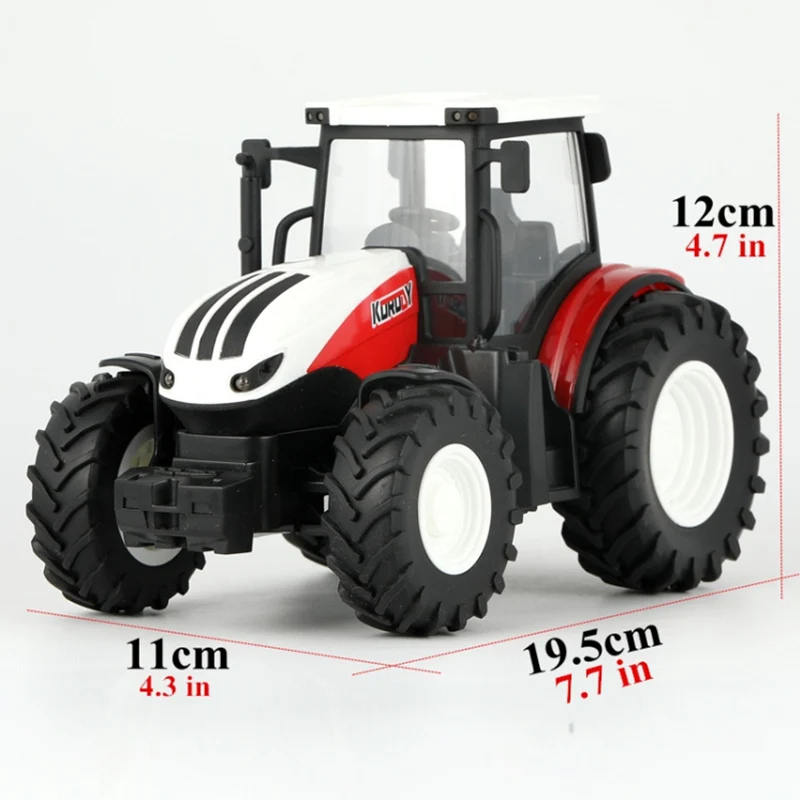 1/24 RC тракторный прицеп со светодиодной фарой набор игрушек для фермы 2 4 ГГц
