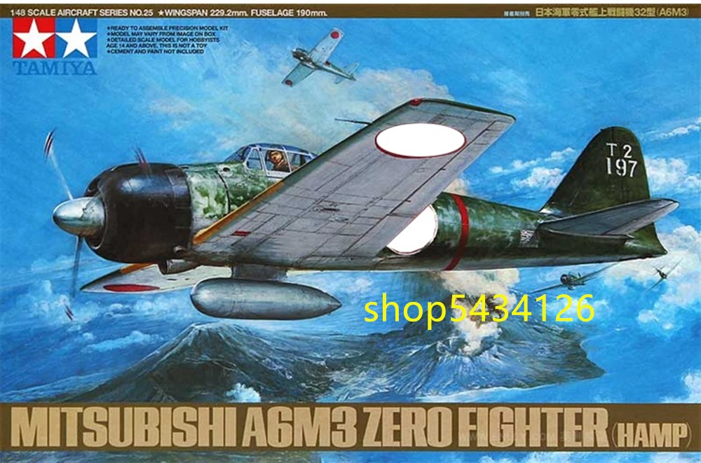 Сборная Игрушечная модель самолета Tamiya масштаб 1/48 A6M3 нулевой тип 32 набор для