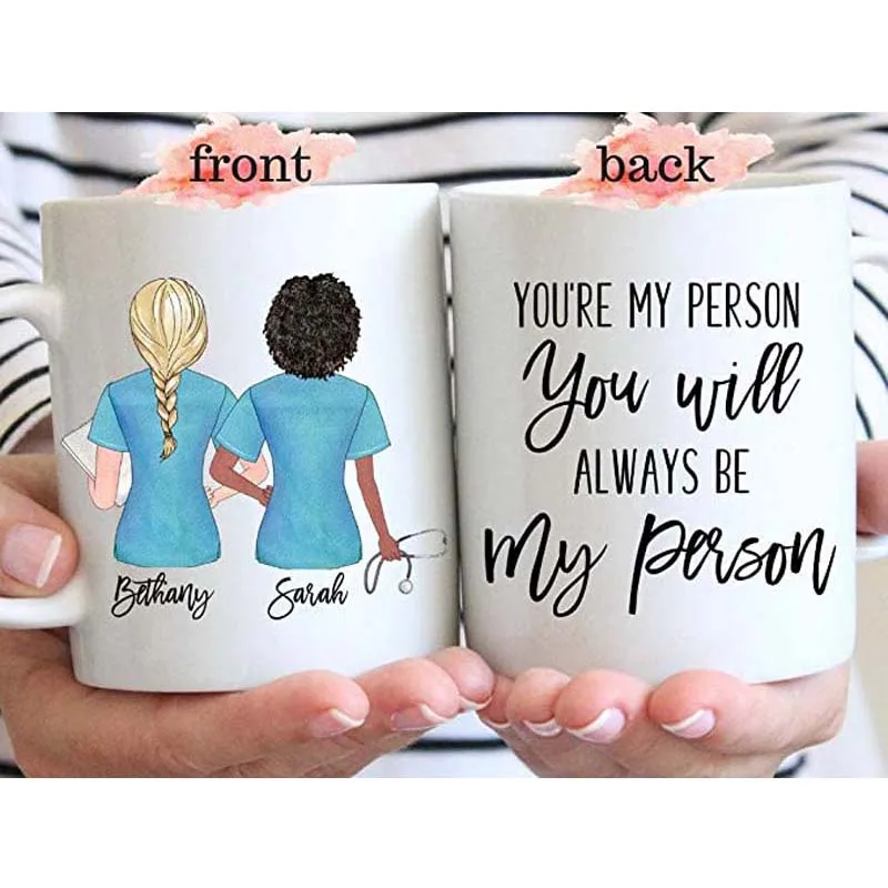 Персонализированная кружка медсестры с именем кофейная Best Friends Forever подарок You'Re