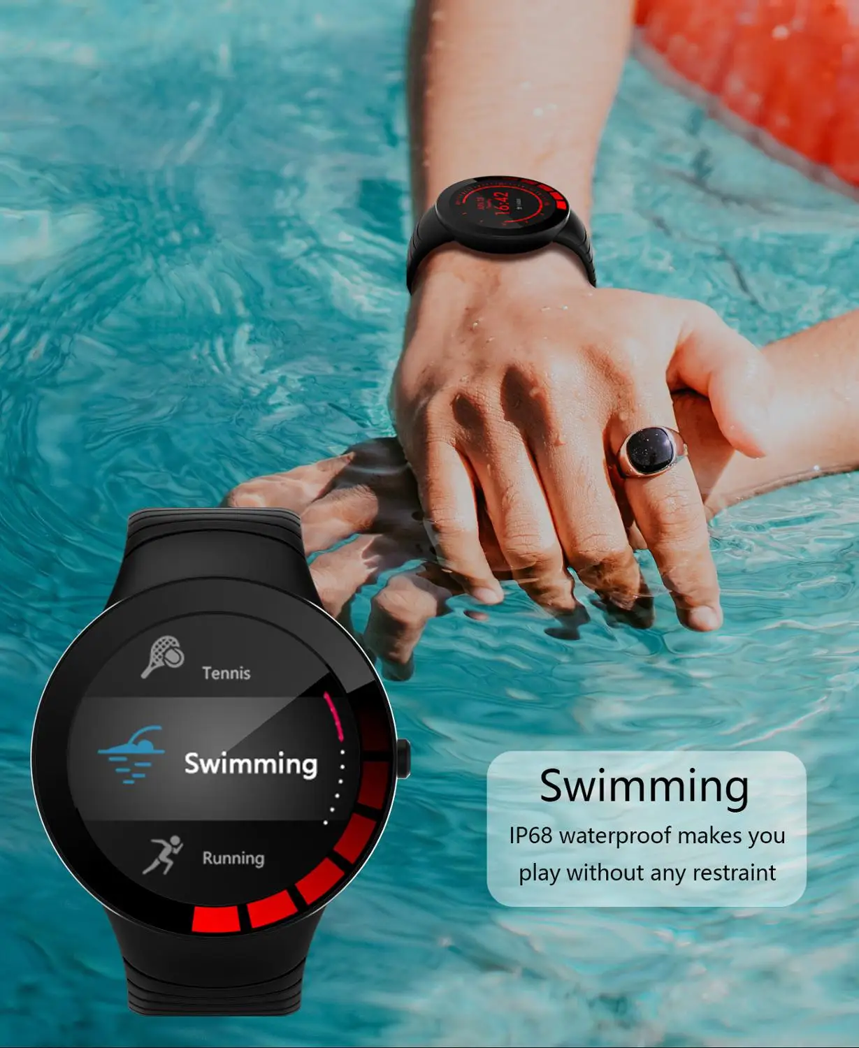 

E3 Smart Watch Weather display men Waterproof IP68 Smartwatch Sports Watch Heart rate blood pressure blood oxygen health tracker