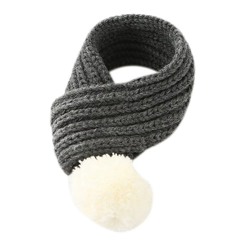 

Вязаный шарф для домашних животных с белым пушистым шариком, однотонный цветной шейный теплый шарф для рождественского декора 1 1 хит