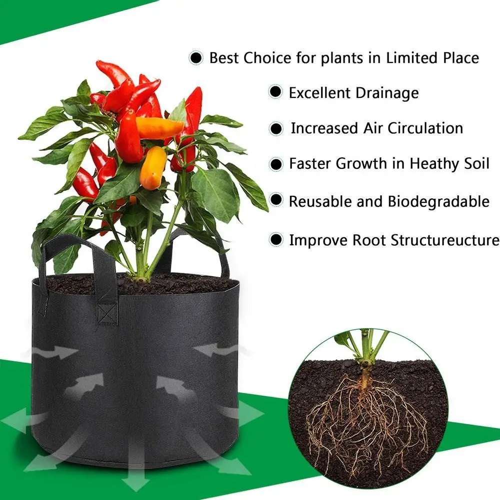 Горшки MUCIAKIE для выращивания растений тканевые дышащие горшки цветов контейнер