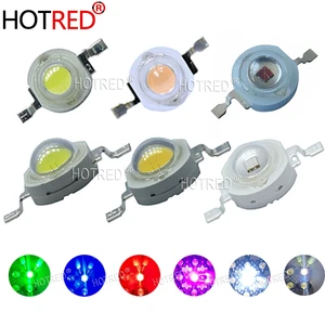 Светодиодная лампа SMD для точесветильник светильников, высокомощный чип с диодами теплого белого, красного, зеленого, синего, желтого цвета, 500 шт., 1 Вт, 3 Вт