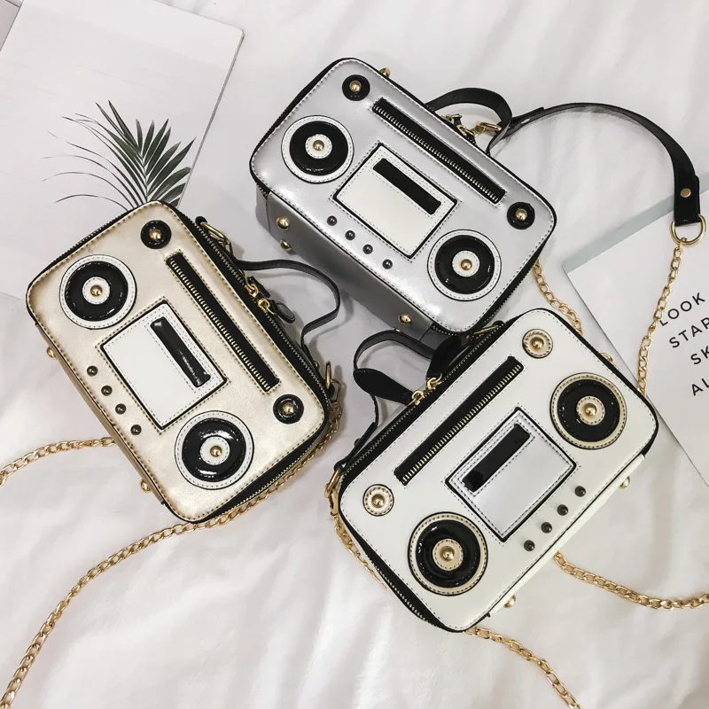 Женская сумка Кроссбоди из искусственной кожи с заклепками и цепочкой|Сумки