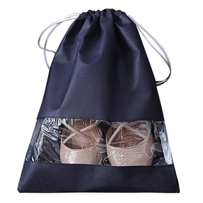 

YHA Portable Travel Shoe Bags, Large Drawstring Shoes Pouch Storage Translucent Organizer Bags