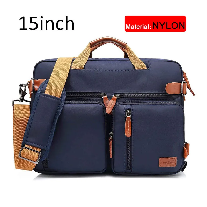 Blue nylon 15 inch 17 дюймов трансформируемый портфель, мужская деловая сумка, сумка-мессенджер, повседневная сумка для ноутбука, многофункциональные дорожные сумки для мужчин, большие XA161ZC - Цвет: Blue nylon 15 inch