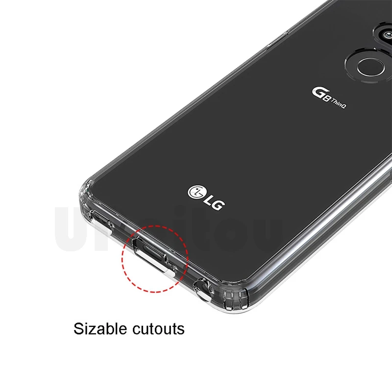 Чехол UPaitou для LG G8 V50 V40 ThinQ V30 V30S прозрачный мягкий чехол из ТПУ G6 G7 Plus с защитой от