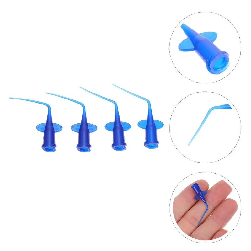 

4pcs Irrigation Dental Needles Tip Needle Tips Applicator Tips Injection Root Tip