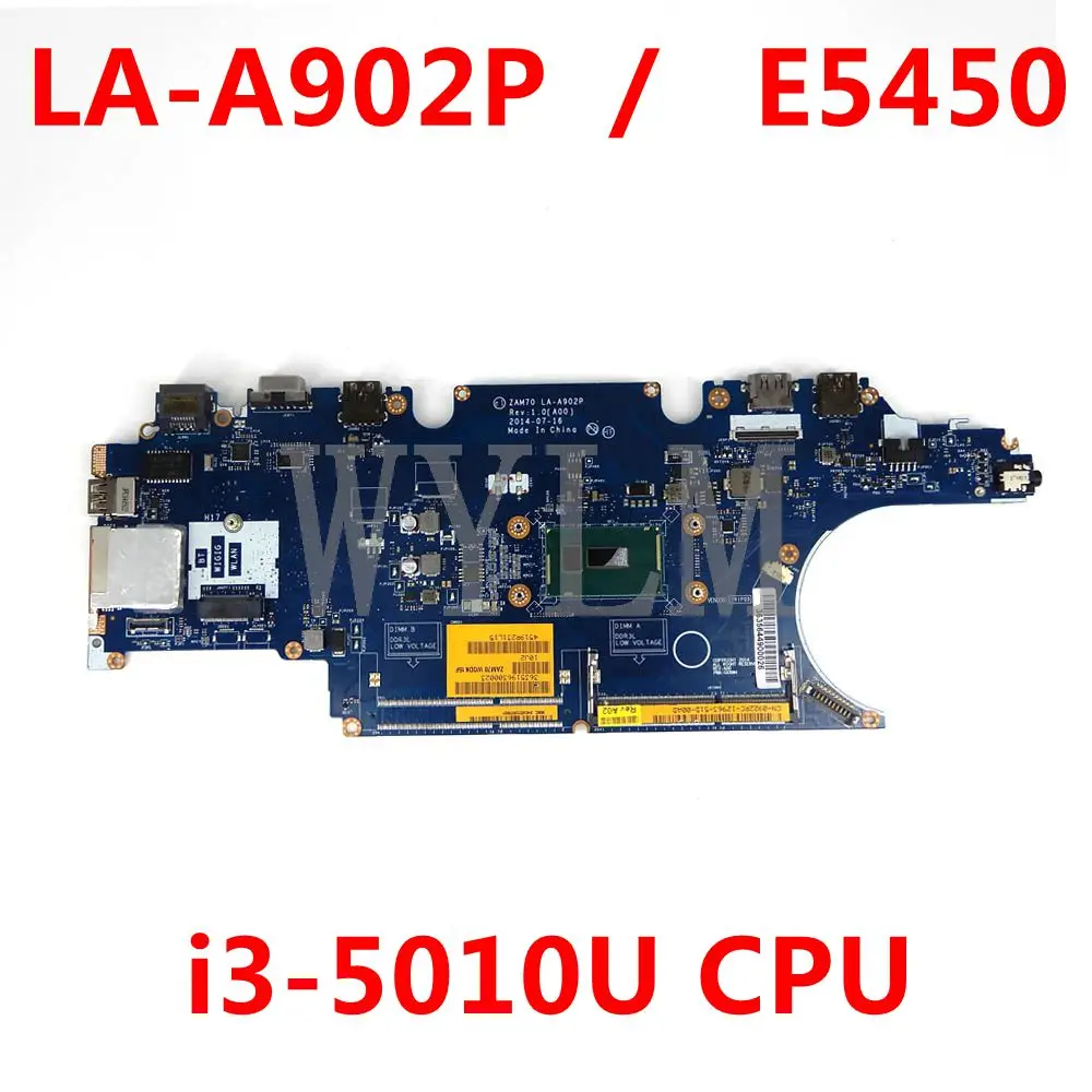 

laptop Mainboard For DELL Latitude E5450 i3-5010U CN-0922RC 0922RC LA-A902P MOTHERBOARD 100% working well