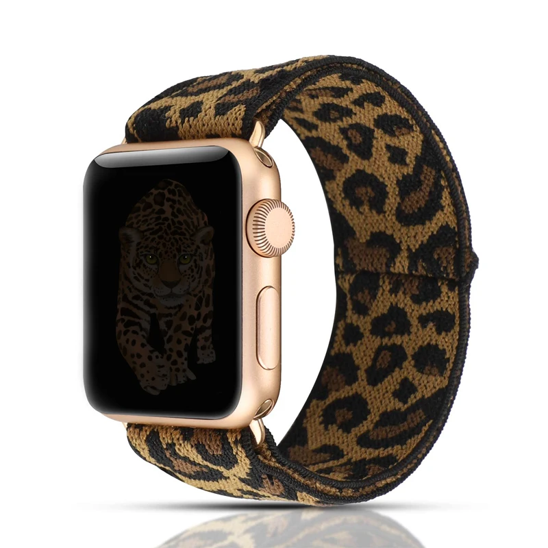 Ремешок нейлоновый для apple watch 6/5/SE/4/3/2 двухслойный эластичный браслет iwatch band 40 мм 38