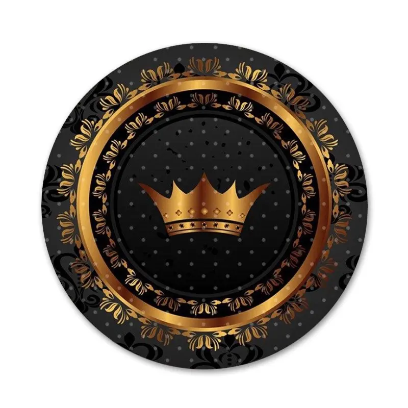 58 мм король и королева значок с изображением короны брошь заколка аксессуары для