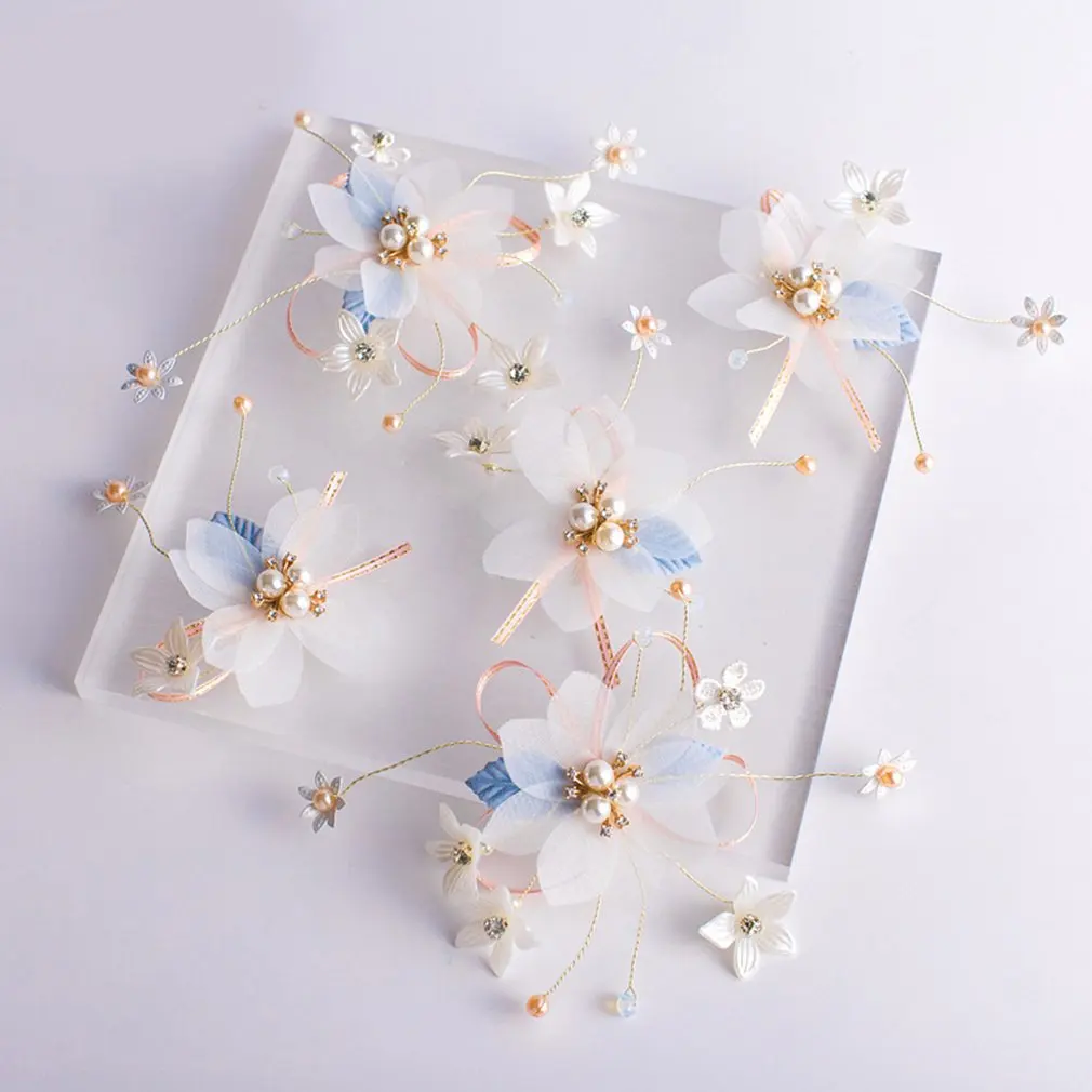 

Women Hair Clip Flower Korean Style Girls Jewelry Hair Bow Accessories Girls Headwear For Wedding Party Dress Cilps Xmas gift