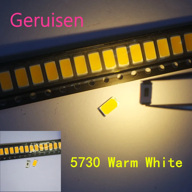 500 шт. SMD 0402 0603 0805 2835 3528 1206 5050 5730 3014 4014 Diodo белый/теплый белый светоизлучающий диод