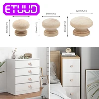 ettud natural wooden drawer furniture fittings hardware two type round wardrobe knob handles cupboard door pull cabinets drawers