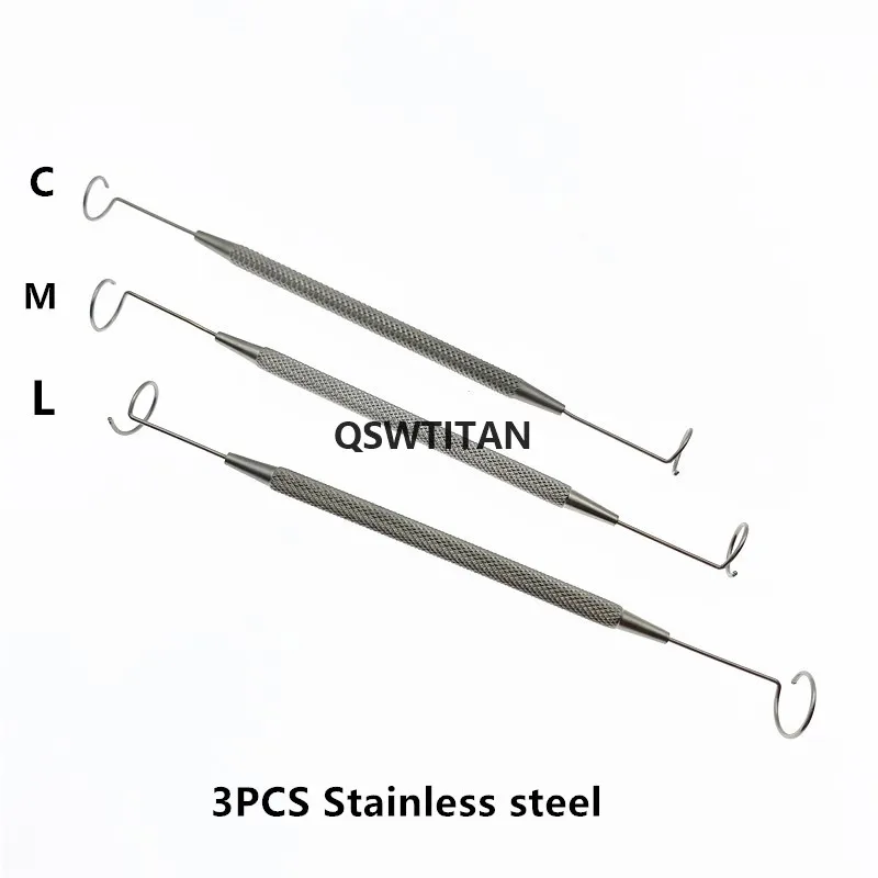 Титан сплав/нержавеющая сталь с двумя концами косичка офтальмологический зонд