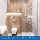 Прозрачная Взрывозащищенная пленка для окон 4 мил, ударопрочная антиуф-пленка для защиты от солнца, Прямая поставка для строительства дома, стеклянная пленка